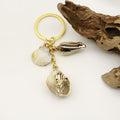 Metal Two Tone Shell Cloud Keychain For Bag Charm Gift view 4