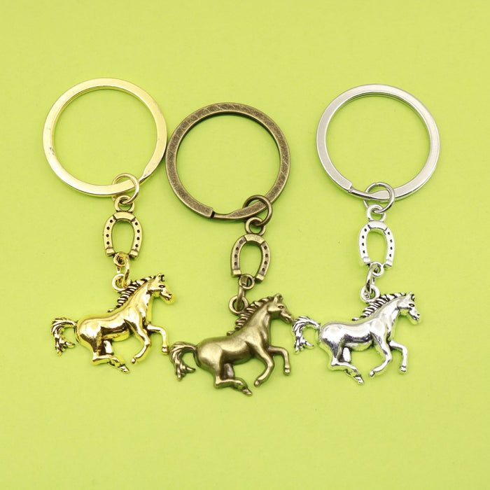 Metal Western Horse Horseshoe Keychain Key Ring Gift