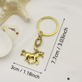 Metal Western Horse Horseshoe Keychain Key Ring Gift view 2
