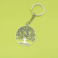 Zinc Alloy Round Tree Of Life Keychain Key Ring Gift view 1