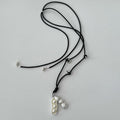 Old Money Faux Pearl Peanut Pod Geometric Sweater Necklace For Women, New Chinese Ethnic Style view 4