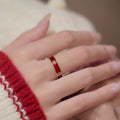 18K Gold Plated Copper Enamel Zircon Ingot Open Ring Vintage Hong Kong Style Statement Jewelry view 4