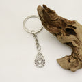 Metal Hollow Heart Drop Shape Keychain Bag Charm view 4