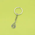 Metal Hollow Heart Drop Shape Keychain Bag Charm view 1