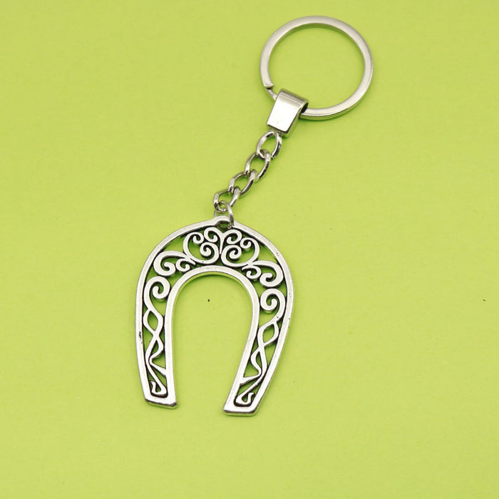 Zinc Alloy Horseshoe Keychain Good Luck Gift Key Ring