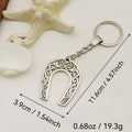 Zinc Alloy Horseshoe Keychain Good Luck Gift Key Ring view 2