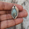 Vintage Water Drop Faux Natural Stone Inlay Irregular Trendy Fashion Ring view 2