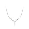 Minimalist Copper Zircon Teardrop Pendant Necklace Elegant Everyday Clavicle Chain view 5
