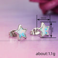 Colorful Star Stud Earrings For Women Dopamine Fairy Style Sticker Look Trendy Girl Accessories view 4