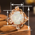 Classic French Style Imitation Opal Ring For Women With Elegant Vintage European Design view 4