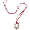 Light Luxury Leather Waterdrop Pendant Sweater Necklace For Women With Alloy Geometric Round Charm view 5