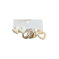 Acrylic C-Shaped Stud Earrings Jewelry Set With Silver Pins, Casual Geometric Circle Style view 5