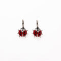 Vintage Cute Red Enamel Ladybug Insect Alloy Hoop Huggie Drop Earrings For Women Fashion Charm Earrings view 5