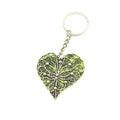 Metal Hollow Heart Floral Keychain Bag Charm Gift view 5