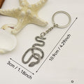 Zinc Alloy Minimalist Snake Keychain For Gift Key Ring view 2