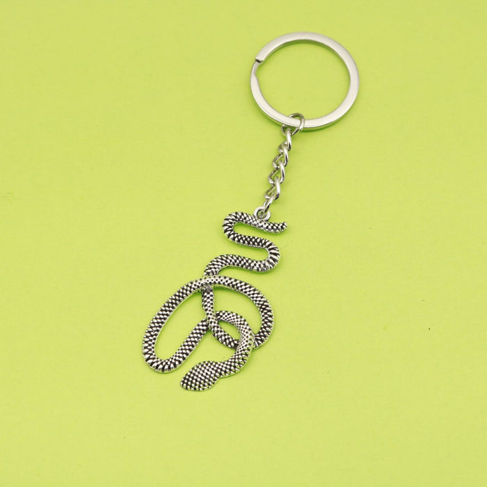 Zinc Alloy Minimalist Snake Keychain For Gift Key Ring