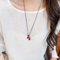 Cute Enamel Little Horse Pendant Alloy Sweater Necklace Casual Minimalist Animal Jewelry view 4