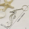 Zinc Alloy Simple Seahorse Keychain Bag Charm Gift view 2