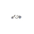 Korean Light Luxury Copper Zircon Teardrop Pendant Necklace And Ear Clip Jewelry Set view 5