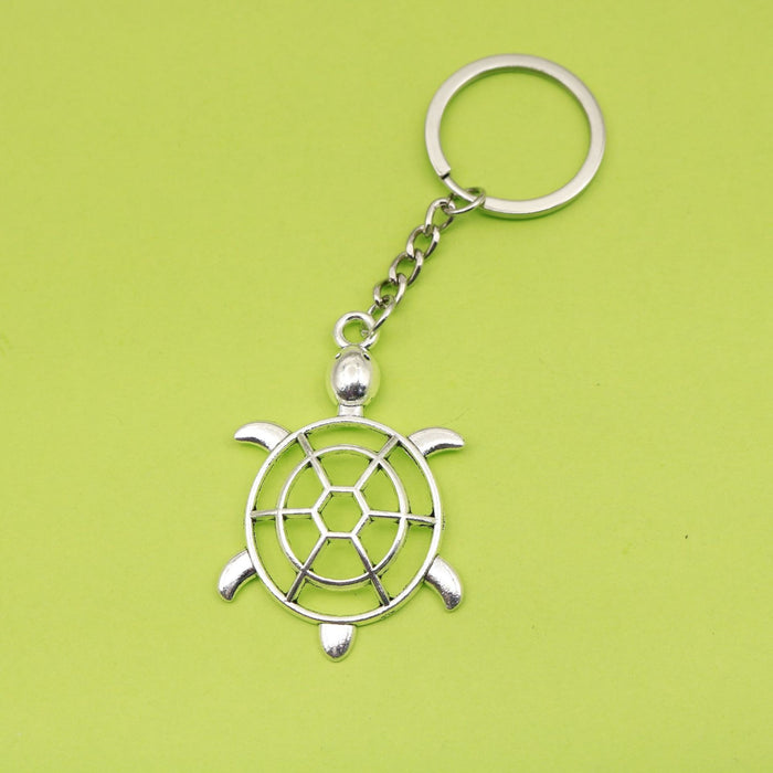 Zinc Alloy Minimal Turtle Keychain Bag Charm Key Ring Gift