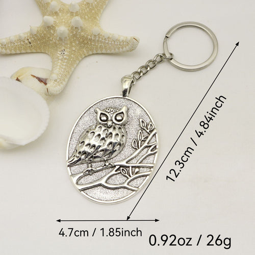 Zinc Alloy Owl Keychain Bag Charm Gift Accessory