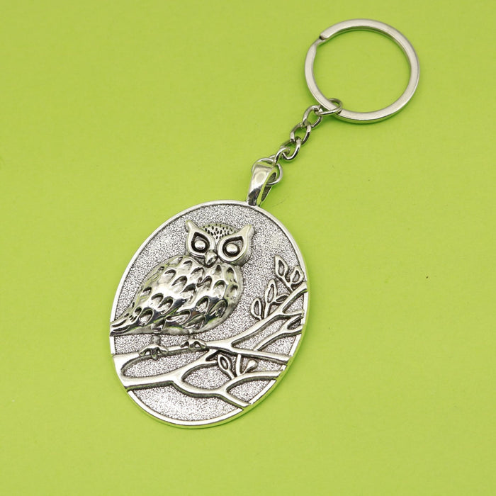 Zinc Alloy Owl Keychain Bag Charm Gift Accessory