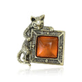 Alloy Rhinestone Cat Brooch For Women's Suit And Cardigan view 2