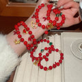 Chinese Style Glass Beaded Bracelet With Horse Charm Light Luxury Zodiac Jewelry view 3