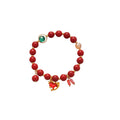 Chinese Style Glass Beaded Bracelet With Horse Charm Light Luxury Zodiac Jewelry view 5