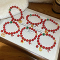 Chinese Style Glass Beaded Bracelet With Horse Charm Light Luxury Zodiac Jewelry view 2