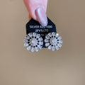 Copper Zircon Round Hollow Stud Earrings Korean Minimalist Light Luxury Geometric Design view 4