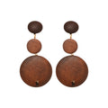 Ethnic Style Wooden Bead Fan Hollow Geometric Drop Earrings For Women view 5