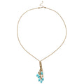 Ethnic Vintage Alloy Oval Stone Tassel Sweater Necklace Bohemian Geometric Statement Pendant view 5