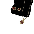 18K Gold Plated Copper Zircon Horse Necklace Earrings Jewelry Set For Women view 5