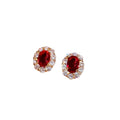 18K Gold Plated Copper Oval Zircon Geometric Stud Earrings For Women Light Luxury Jewelry view 5