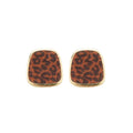 Alloy Leopard Print Geometric Round Square Drop Earrings Minimalist Modern Vintage Everyday Jewelry view 5