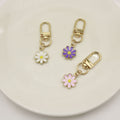 Metal Daisy Keychain AirPods Bag Charm Gift view 3