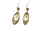 European Style Multilayer Hollow Teardrop Metal Drop Earrings For Women view 5