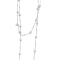Korean Style Glass Bead Faux Pearl Layered Sweater Necklace Light Luxury Geometric Round Design view 5