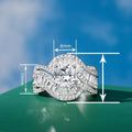 Light Luxury Geometric Square Micro Pave Proposal Ring For Women, Style Fashion Jewelry view 4