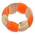 Statement Acrylic Marbled Geometric Spliced Elastic Bangle For Women view 5