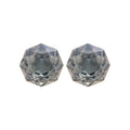Korean Style Round Faceted Crystal Stud Earrings With Silver Pins Elegant Luxe Geometric Jewelry view 5