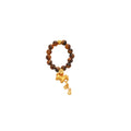 Light Luxury Tiger Eye Copper Coin Pony Stretch Ring For Women New Chinese Retro Geometric Design view 5