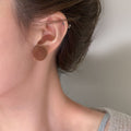 Light Luxury Vintage Acrylic Round Button Stud Earrings, Minimalist Geometric Elegant Jewelry view 4