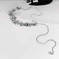 Alloy Wheat Sequin Geometric Sweater Necklace For Women Minimalist Light Luxury Collarbone Chain view 4