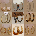 Light Luxury Copper Round Hoop Earrings For Women Minimalist Geometric Commuter Jewelry view 1