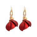 Acrylic Zircon Petal Tassel Drop Earrings Vintage OL Hong Kong Style Floral Jewelry view 5