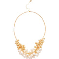 Old Money Style Faux Pearl Metal Beaded Choker Necklace For Women, Geometric Round Collarbone Design view 5