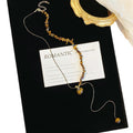 Maillard Style Stainless Steel Tiger Eye Beaded Round Pendant Sweater Necklace For Women view 5