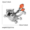 Alloy Rhinestone Cat Brooch Pin For Women Suit And Cardigan Decoration view 4